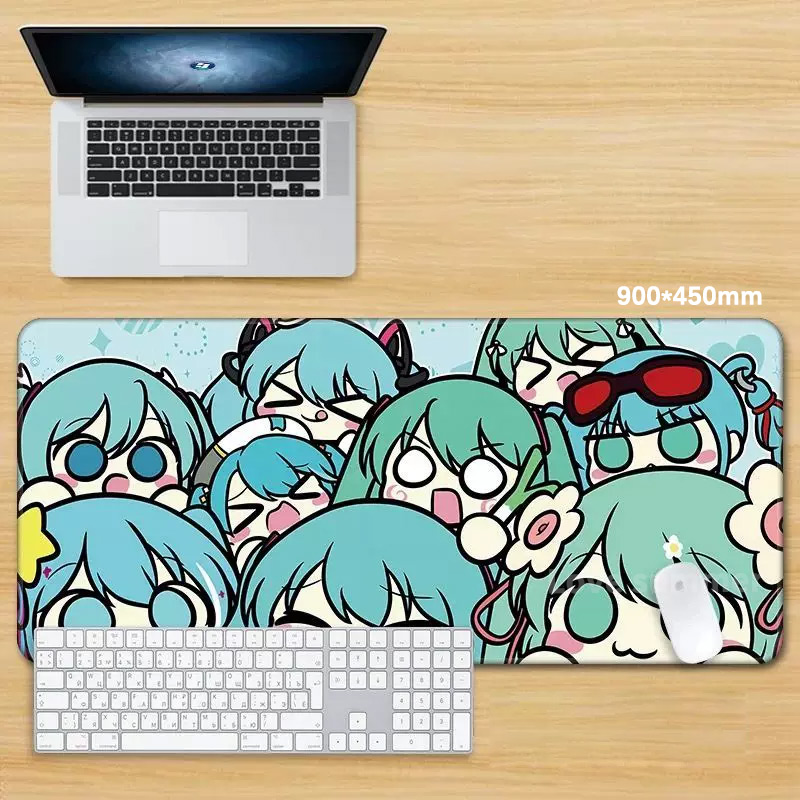 Pc Gaming Hatsune Miku - Anime Mouse Pad Gamer Keyboard Pad