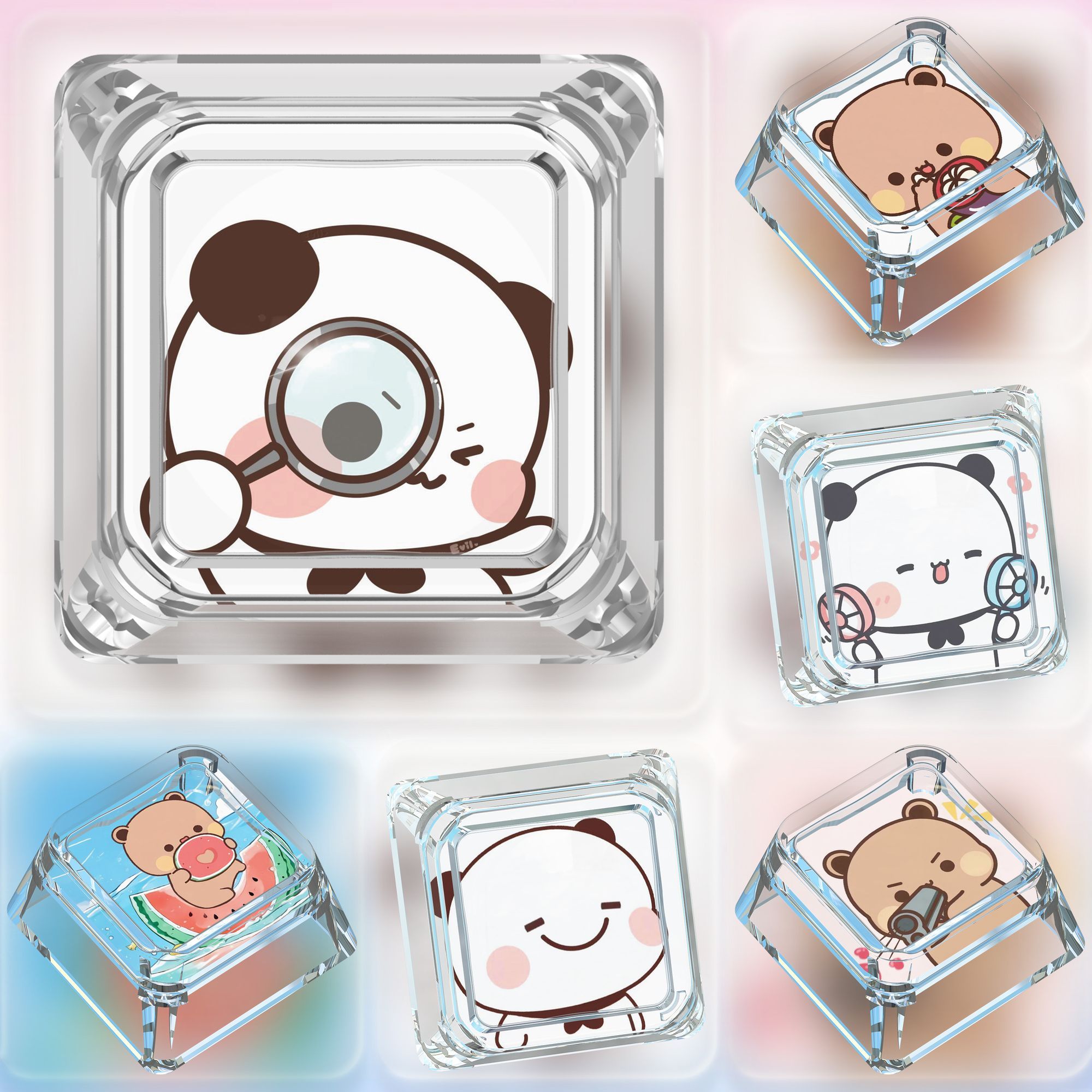 Mechanical Keyboard - Cute Bubu Dudu Keycaps ABS Custom