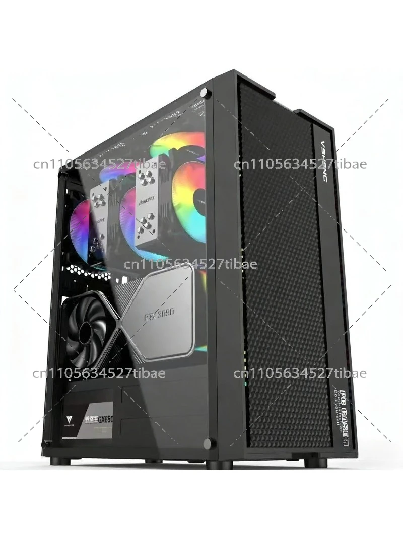 Pc Gaming High End - Black E-ATX Computer Case with Glass