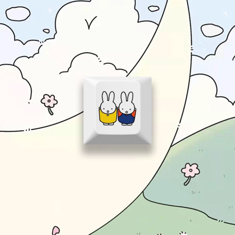 New Miffy rabbit cartoon cute  - đánh giá và giá Mechanical Keyboard