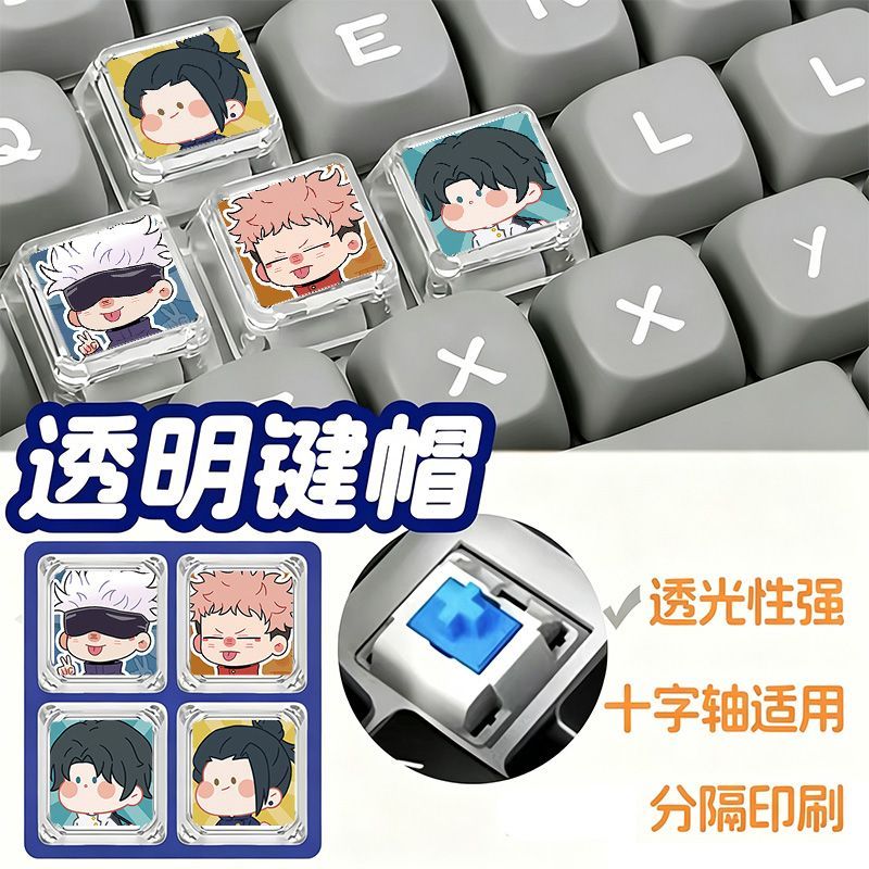 Jujutsu Kaisen chibi cartoon c - đánh giá và giá Mechanical Keyboard