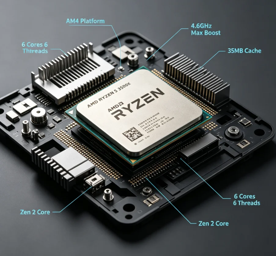 AMD Ryzen 5 3500X AM4 Desktop  - đánh giá và giá Amd Cpu Ryzen 5