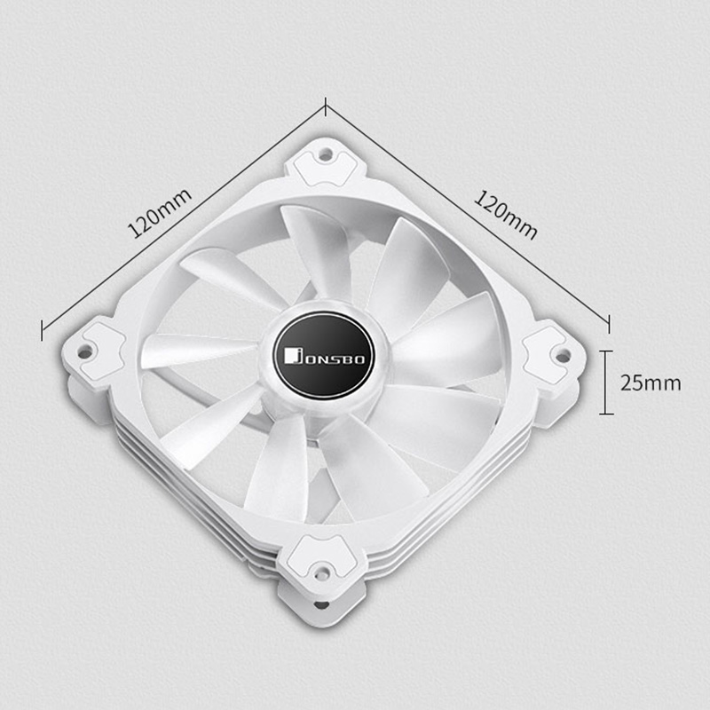 Jonsbo FR-502 12cm White PC Ca - đánh giá và giá Argb Case Fan