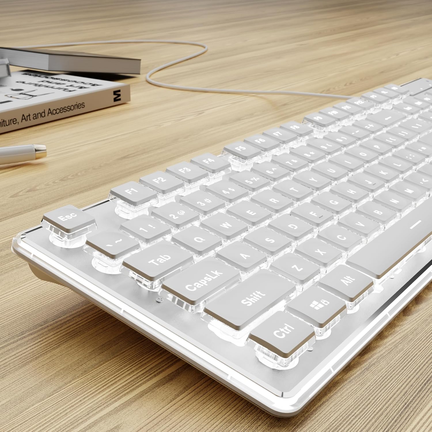 Wired USB Keyboard with White  - đánh giá và giá Pc Gaming Fullset