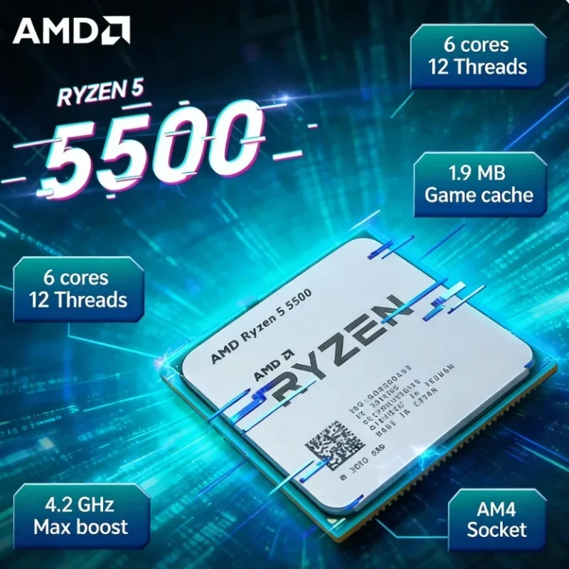AMD Ryzen 5 5500 Studio Multi  - đánh giá và giá Amd Cpu Ryzen 5